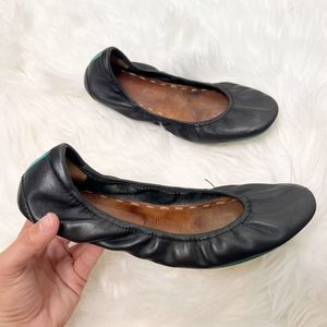 Tieks Matte Black Leather Flats Ballet Shoes Size 8